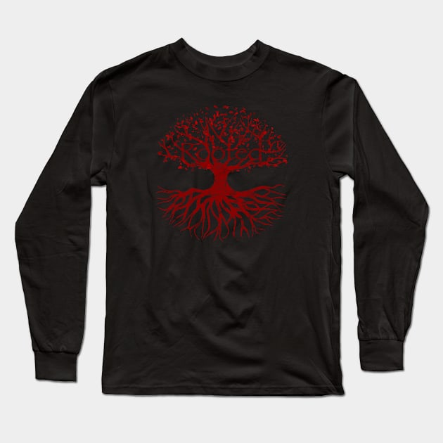 Rooted in Red Long Sleeve T-Shirt by Maven Wares